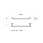 Towel Rail, 40 Cm, Chrome, Hidden Fixings, Start Collection