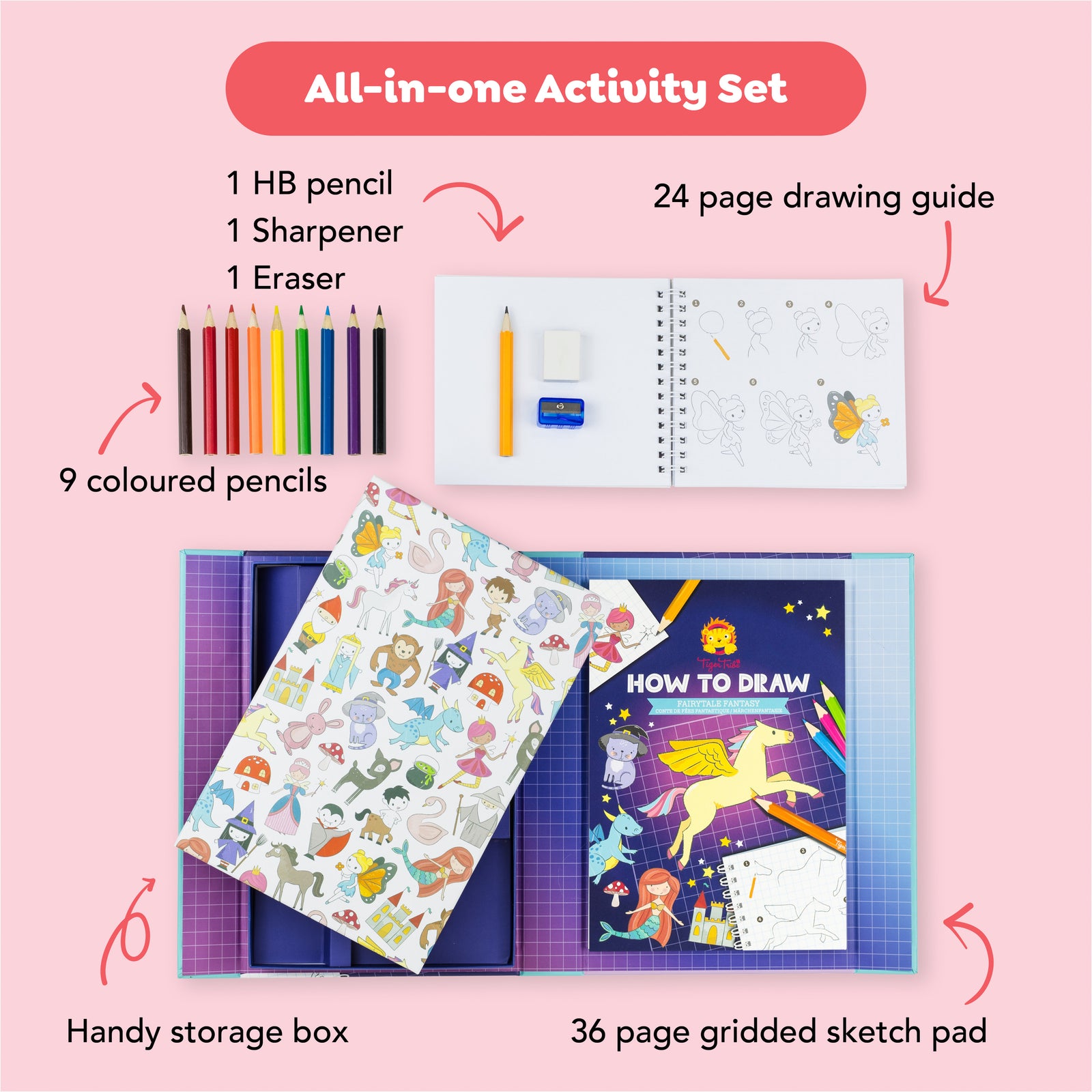 How To Draw (fantasy) - 14 Pcs Kids Drawing Set