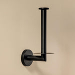 Vertical Toilet Roll Holder, Matt Black, Hidden Fixings, Start Collection