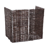 Trash Can Fence Wicker Privacy Fence | Medium | Brown