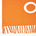 Keep Calm And Carry On Handwoven 100% Cotton Rug | 60cm x 100cm | Orange