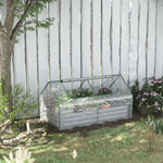 Raised Garden Bed With Greenhouse | Silver