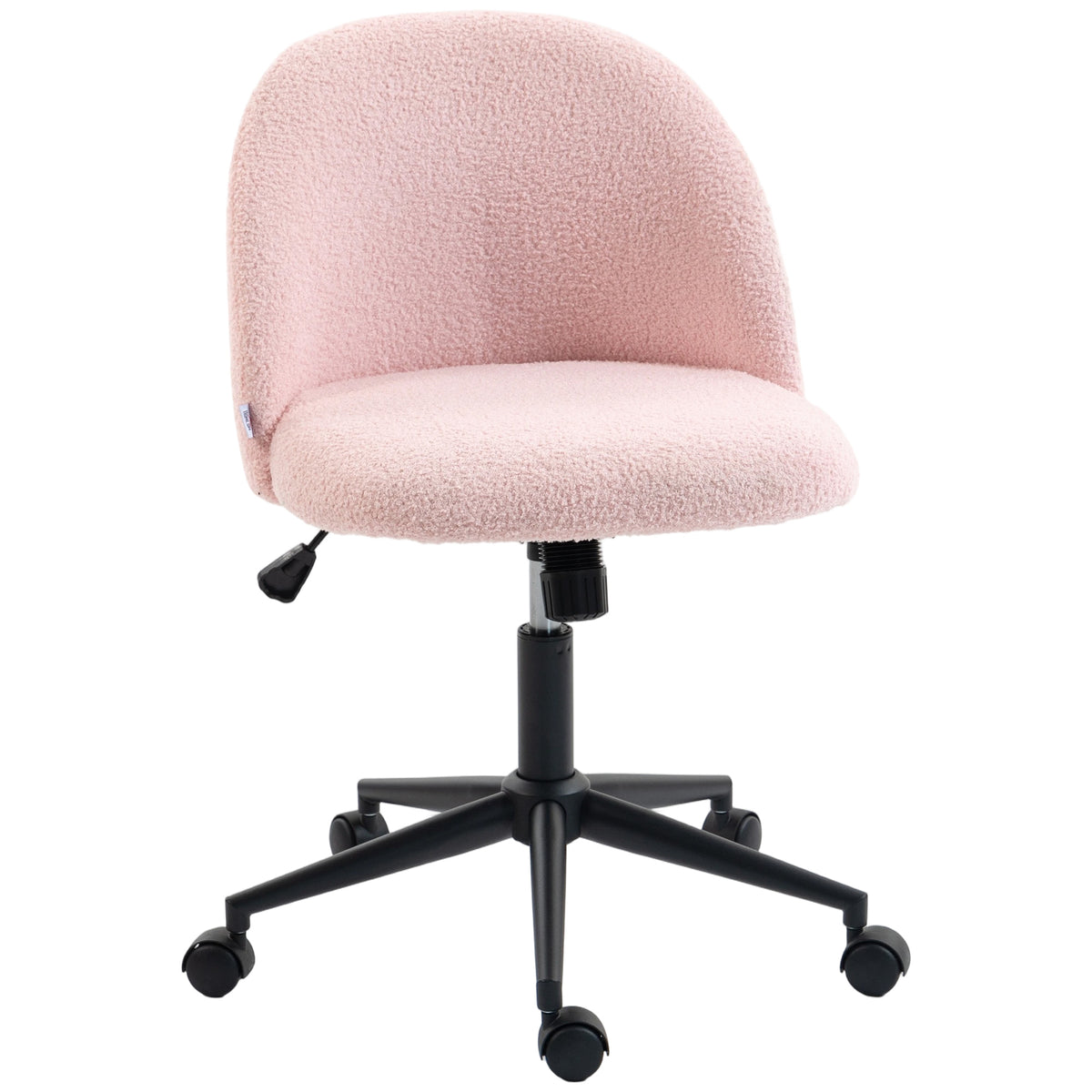 Desk Chair, Fluffy Swivel Office Chair For Makeup Vanity | Pink