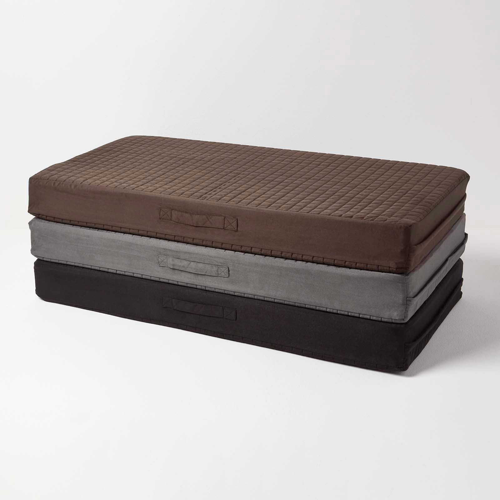 Quilted Polyester 2 Seater Orthopaedic Booster Cushion Cover | 50cm x 100cm | Brown