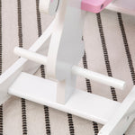 Kids Ride-on Toy Rocking Horse W/ Handlebar, Foot Pedal - Pink