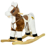 Rocking Horse With Music, Sound, Ride On Horse With Saddle For 3-6 Years