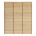 180cm W X 210cm H Garden Privacy Wooden Fence Panel, Solid Pine Slatted Outdoor Fence With Water-based Finish