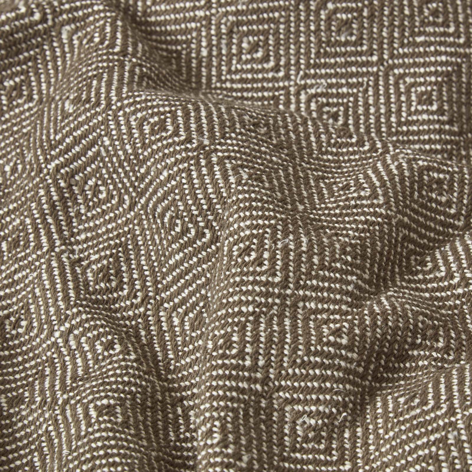 Malda Cotton Throw With Tassels | 225cm x 255cm | Brown