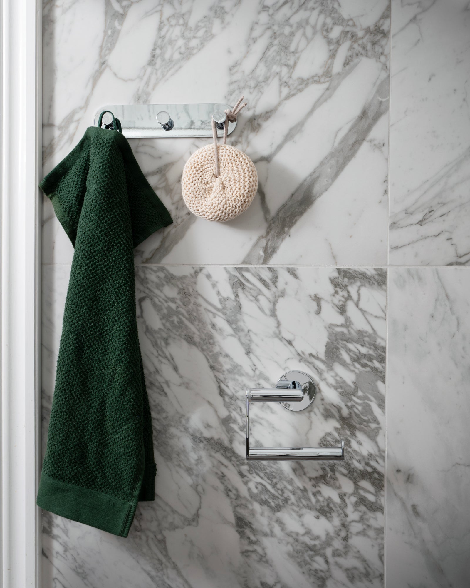 Stainless Steel Towel Hooks Self Adhesive Wall Mounted | Triple | Polished Chrome