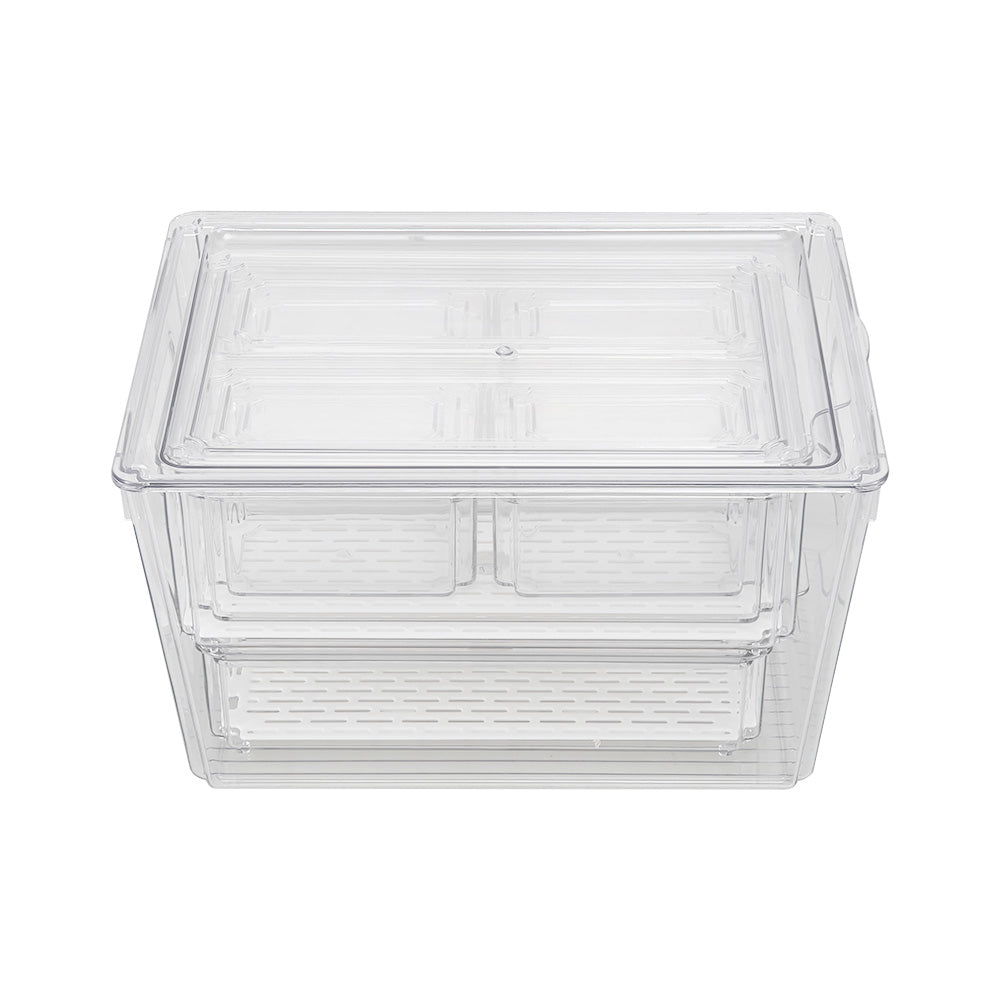 Stackable Clear Fridge Organisers Storage Boxes | Set-of-9