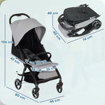 AIYAPLAY Travel Stroller With Easy Folding, Lightweight Pushchair