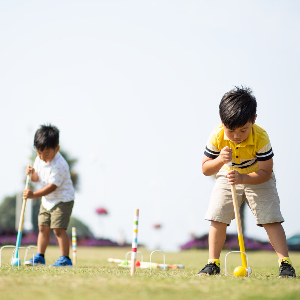 Wooden Garden Croquet Set, Complete With Storage Bag