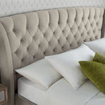 Newton Velvet 4 Drawer Storage Bed | Double | Natural