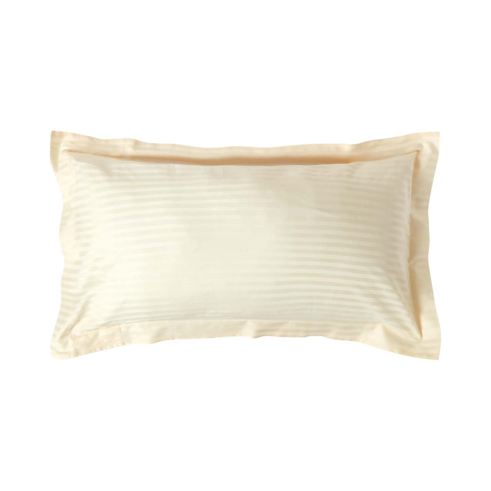 Egyptian Cotton Satin Stripe Oxford Pillowcase 330 Tc | King Pillow Case | Pastel Yellow