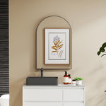 Arch Bathroom Mirror, Modern Wall Mirror With Steel Frame | Large | Black