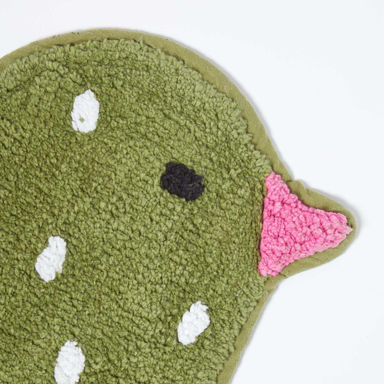Cotton Tufted Green Bird Kids Rug