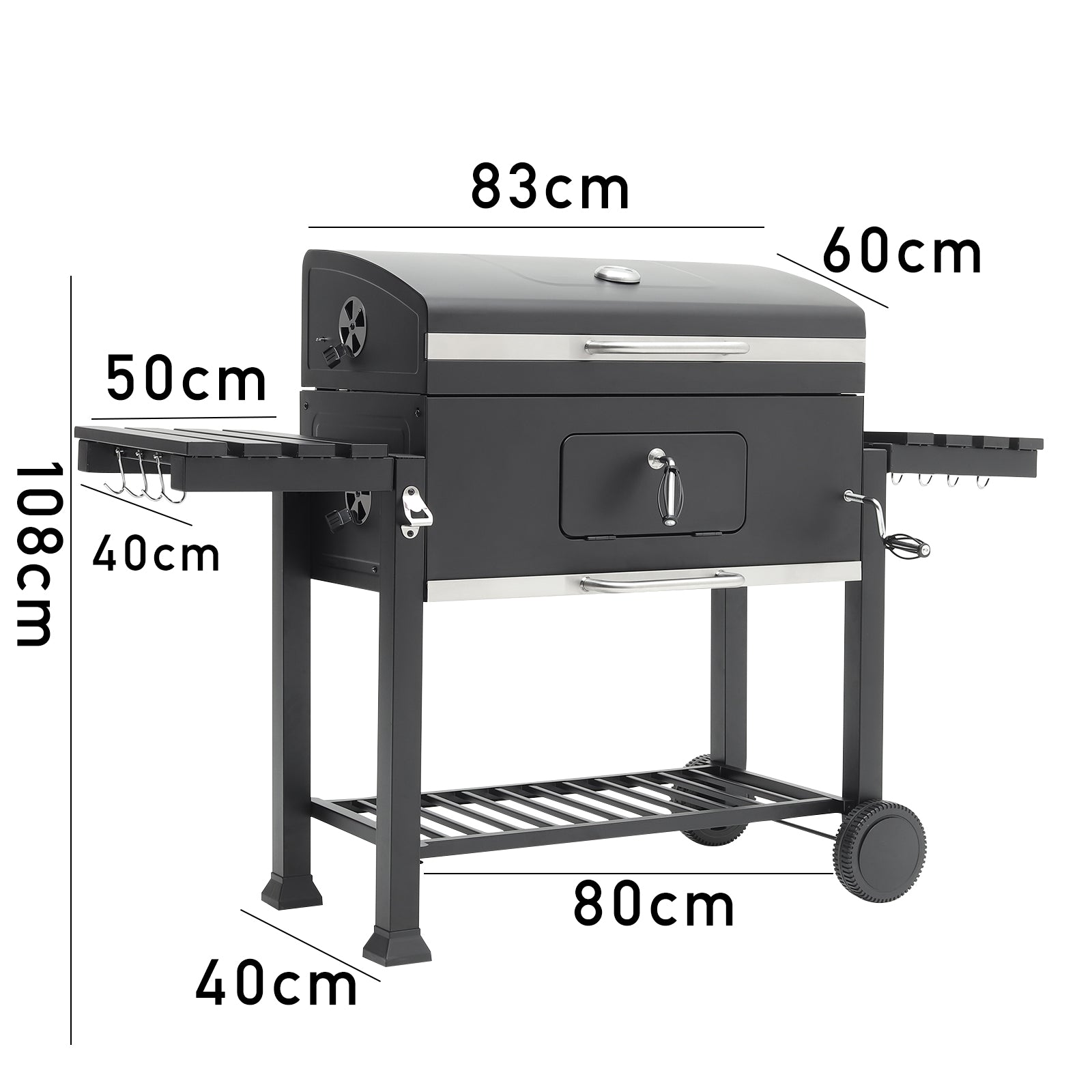 Outdoor Charcoal Grill With Side Table Bbq Patio