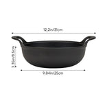 25cm/27cm/30cm Dia Cast Iron Wok With Dual Handles | Small