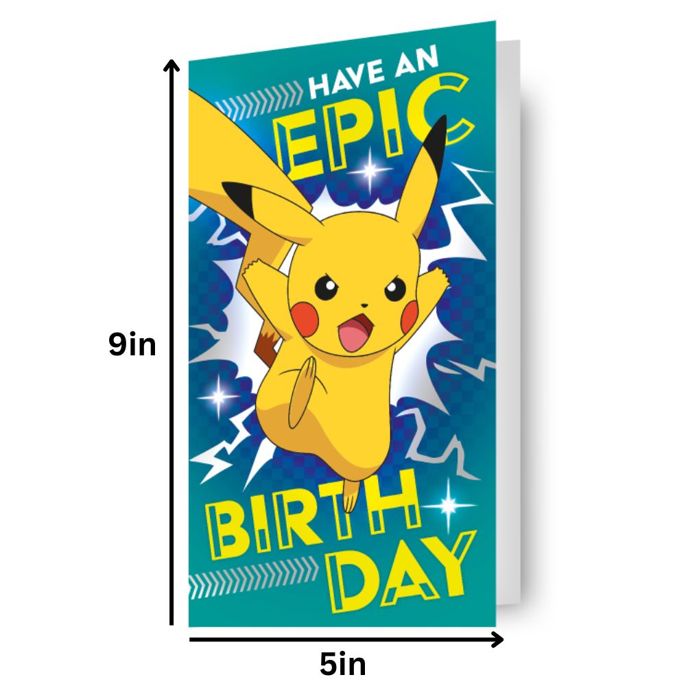 Pokemon Sticker Birthday Card Official Product