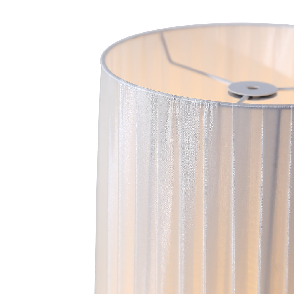 127cm Height E27 1-light Fabric Lampshade Floor Lamp With Foot Switch