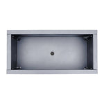 Zinc Galvanized Steel Planter Box With Drainage Hole –rectangle Raised Planter Box Outdoor Balcony Garden Trough Pot | Small | Light Grey