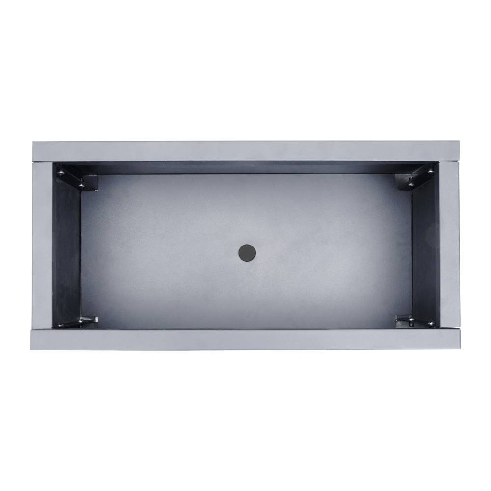 Zinc Galvanized Steel Planter Box With Drainage Hole –rectangle Raised Planter Box Outdoor Balcony Garden Trough Pot | Small | Light Grey