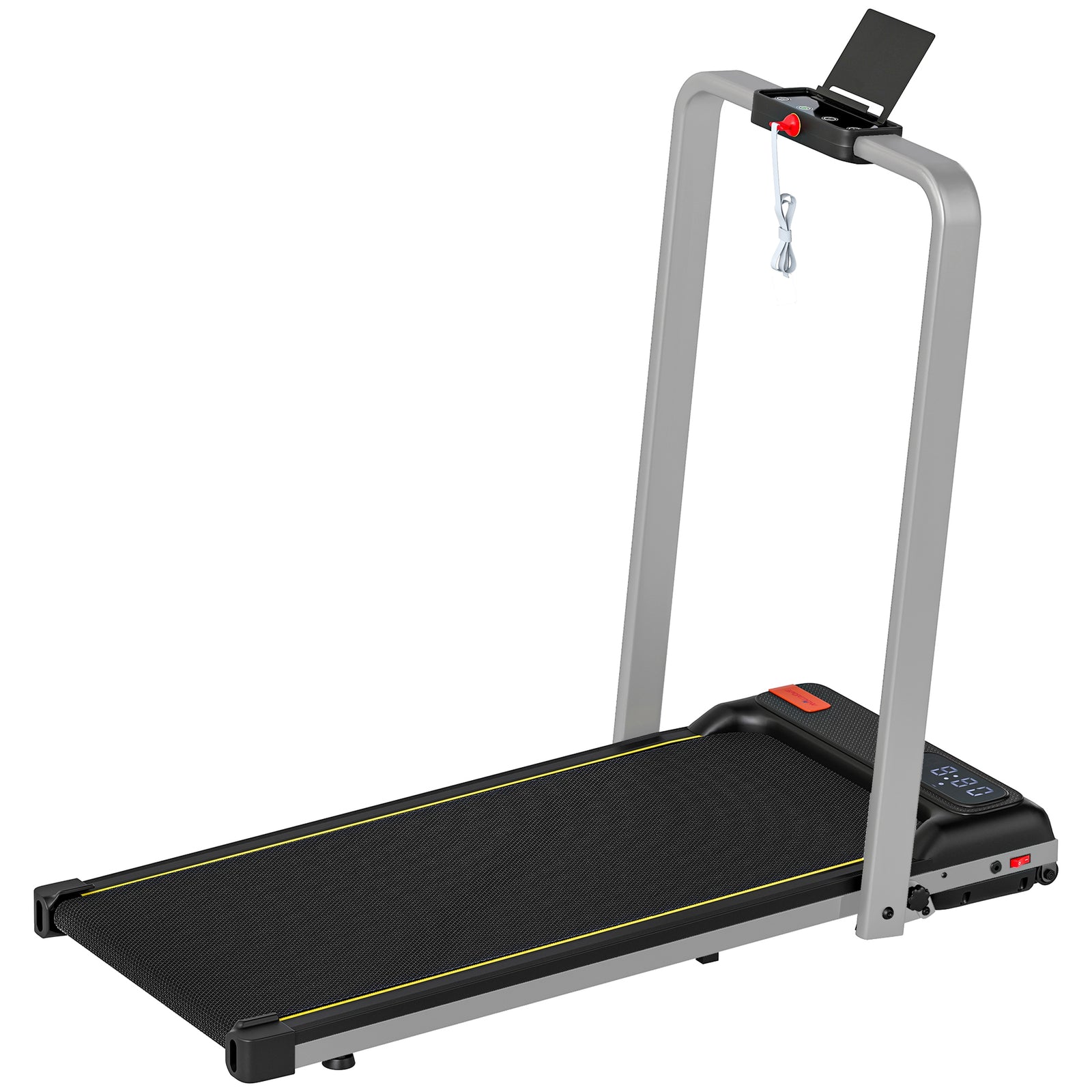Folding Treadmill Under Desk Walking Pad With Incline | Silver