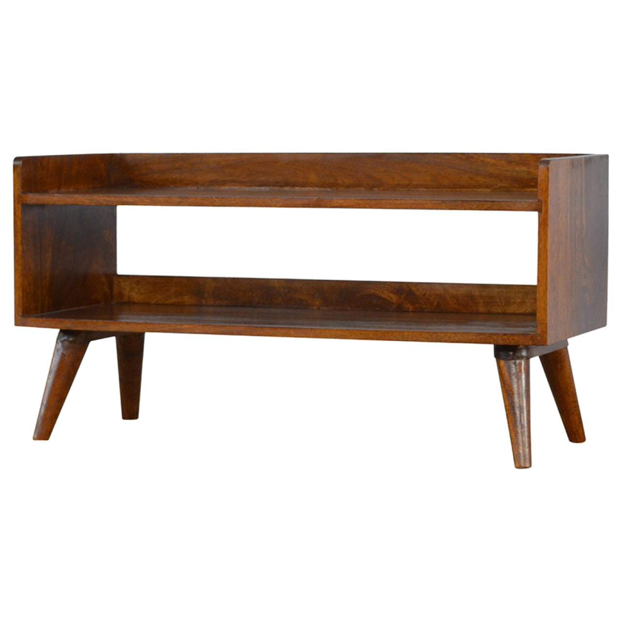 Solid Wood Chestnut Nordic Storage Bench