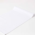Cotton Plain Table Runner | White