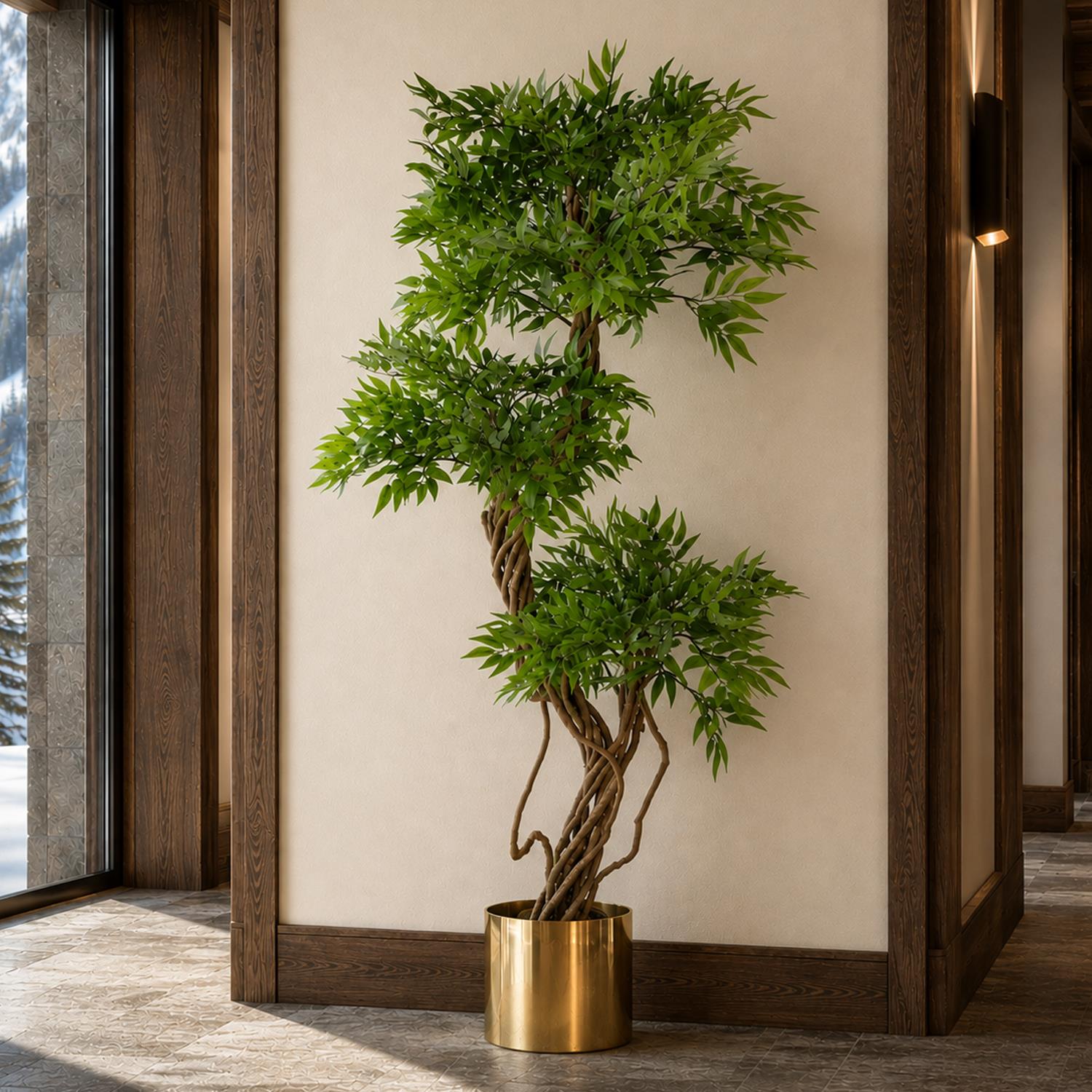 Artificial 140cm Realistic Japanese Fruticosa Tree Ficus Tree