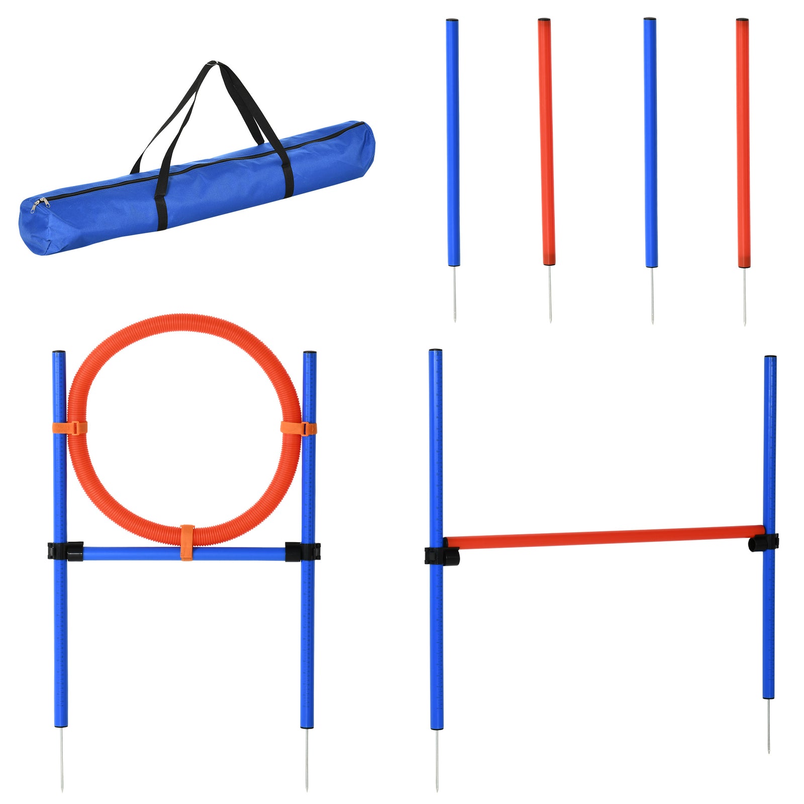 Pet Agility Set Training Dogs Outward Outdoor Play Hurdle Jump Hoop Pole