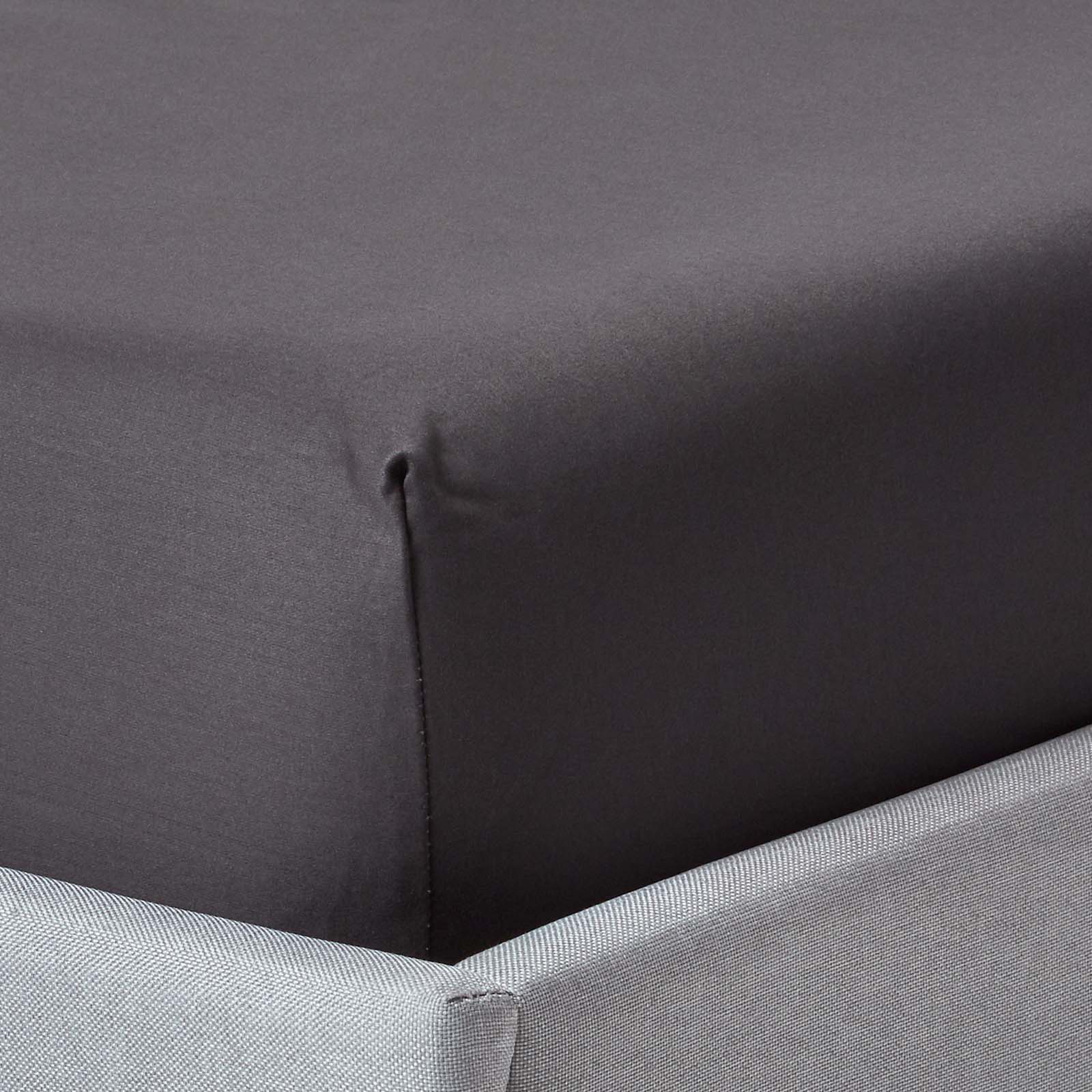 Egyptian Cotton Deep Fitted Sheet 1000 Tc | Single | Dark Grey