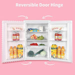 Comfee 131l Under Counter Fridge, Large Capacity Refrigerator With Light, 3 Removable Shelves & Crisper Drawer