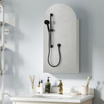 Bathroom Mirror Cabinet With Adjustable Glass Shelves | White