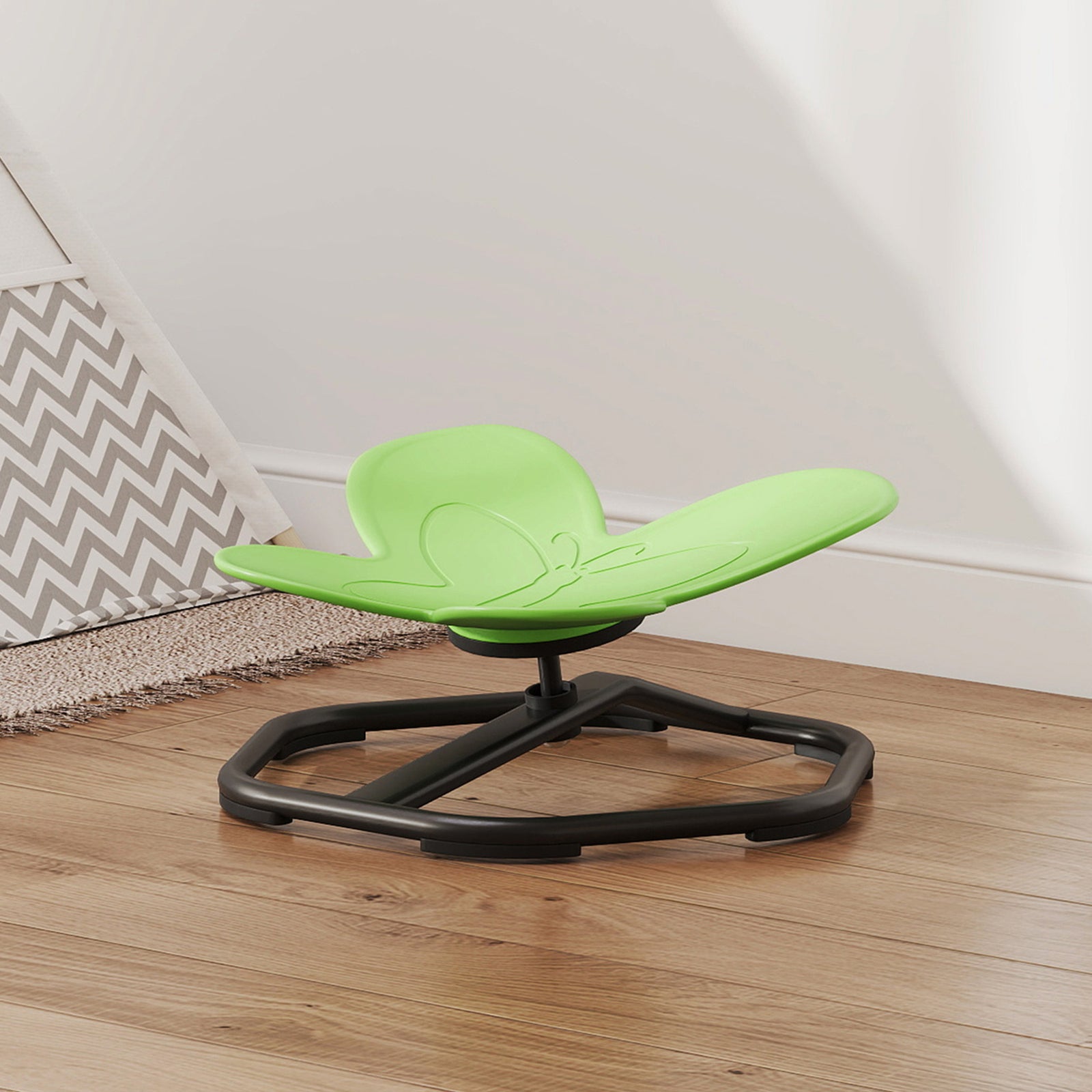 Butterfly-shaped Kids Swivel Chair, Sensory Spinning Chair | Green