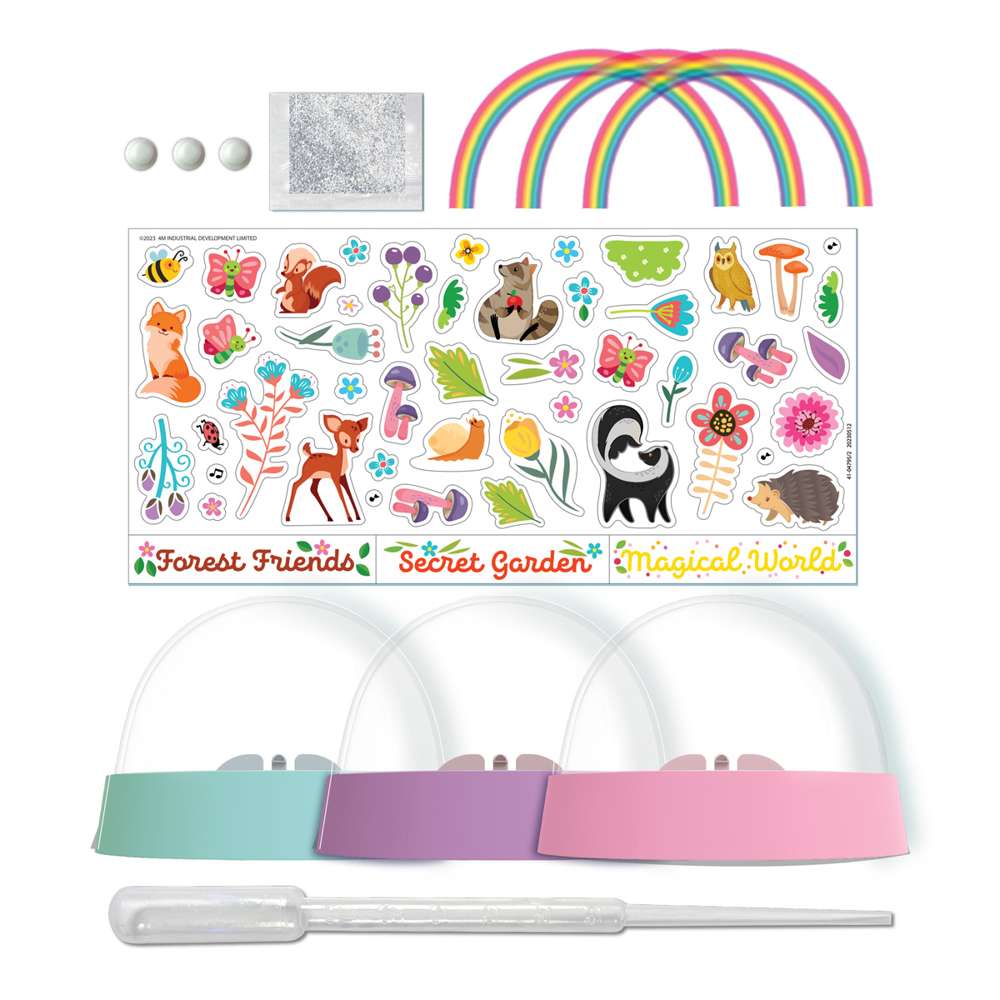 Kidzmaker - Glitter Rainbow Snow Domes