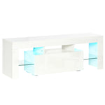 High Gloss Tv Stand With Led Lights White