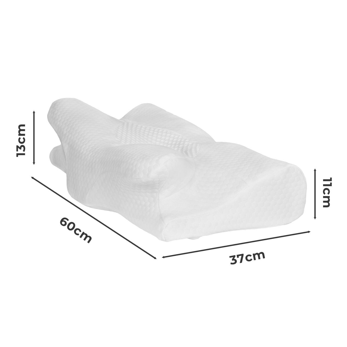 Lavio Ergonomic Neck Pillow Memory Foam For Sleep Well Breathable Washable Cover
