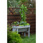 Raised Wooden Planter -Small Wall Hugger | Gray