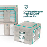 Folding Storage Bag With Metal Frame | One Size | Grey