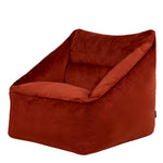 Natalia Velvet Armchair Beanbag | Orange