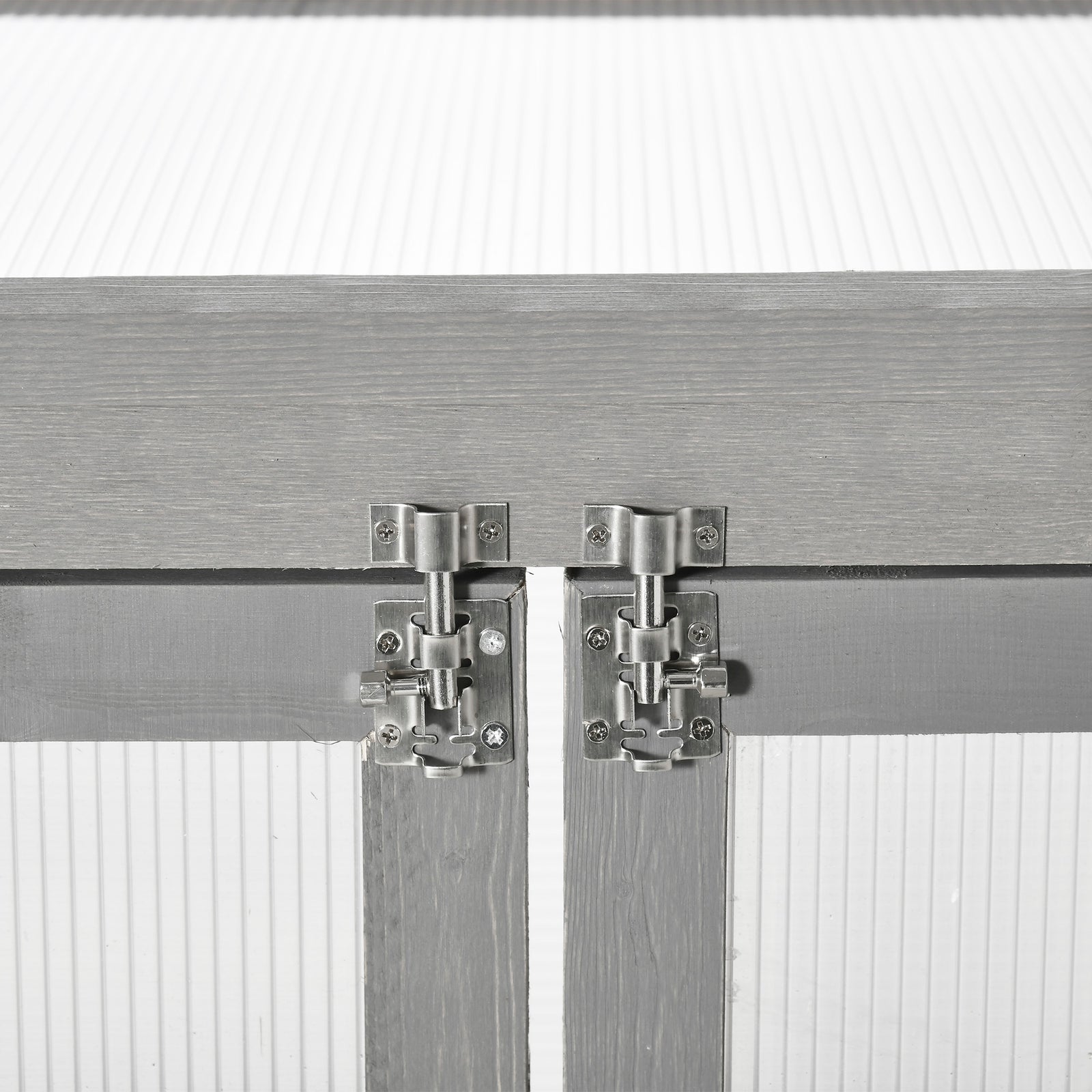 Mini Wood Greenhouse Cold Frame Plant Box (3 Types) | Dark Gray