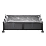 Under Bed Steel Storage Organizer Basket With Wheels