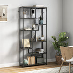 HOMCOM Industrial Bookcase 7-tier Bookshelf Shelving Unit
