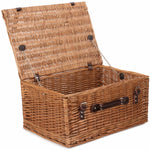 Wicker Double Steamed 51cm Picnic Basket | Brown