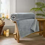 Coco Touch Flannel Throw – Luxury 140x180cm Ultra Soft Blanket | 140cm x 180cm | Grey