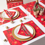 Red Reindeer Christmas Placemats, Set Of 4