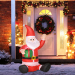 4ft Lighted Inflatable Santa Claus With Gift Box Christmas