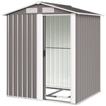 5x4.3ft Outdoor Metal Storage Shed Sliding Door Sloped Roof