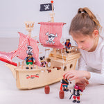 Wooden Paragon Pirate Ship Playset